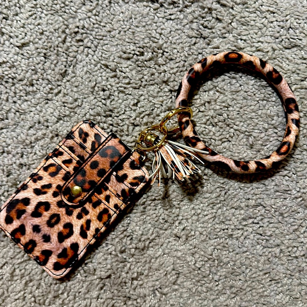 Leopard Print Wrist Wallet